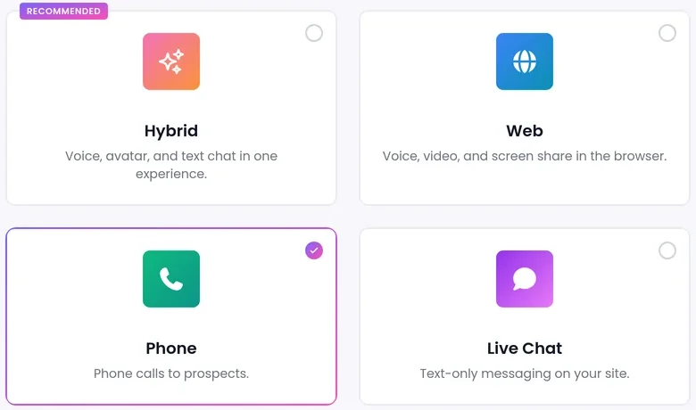 Choose Your Channel in SalesCloser: Hybrid, Web, Phone and Live Chat