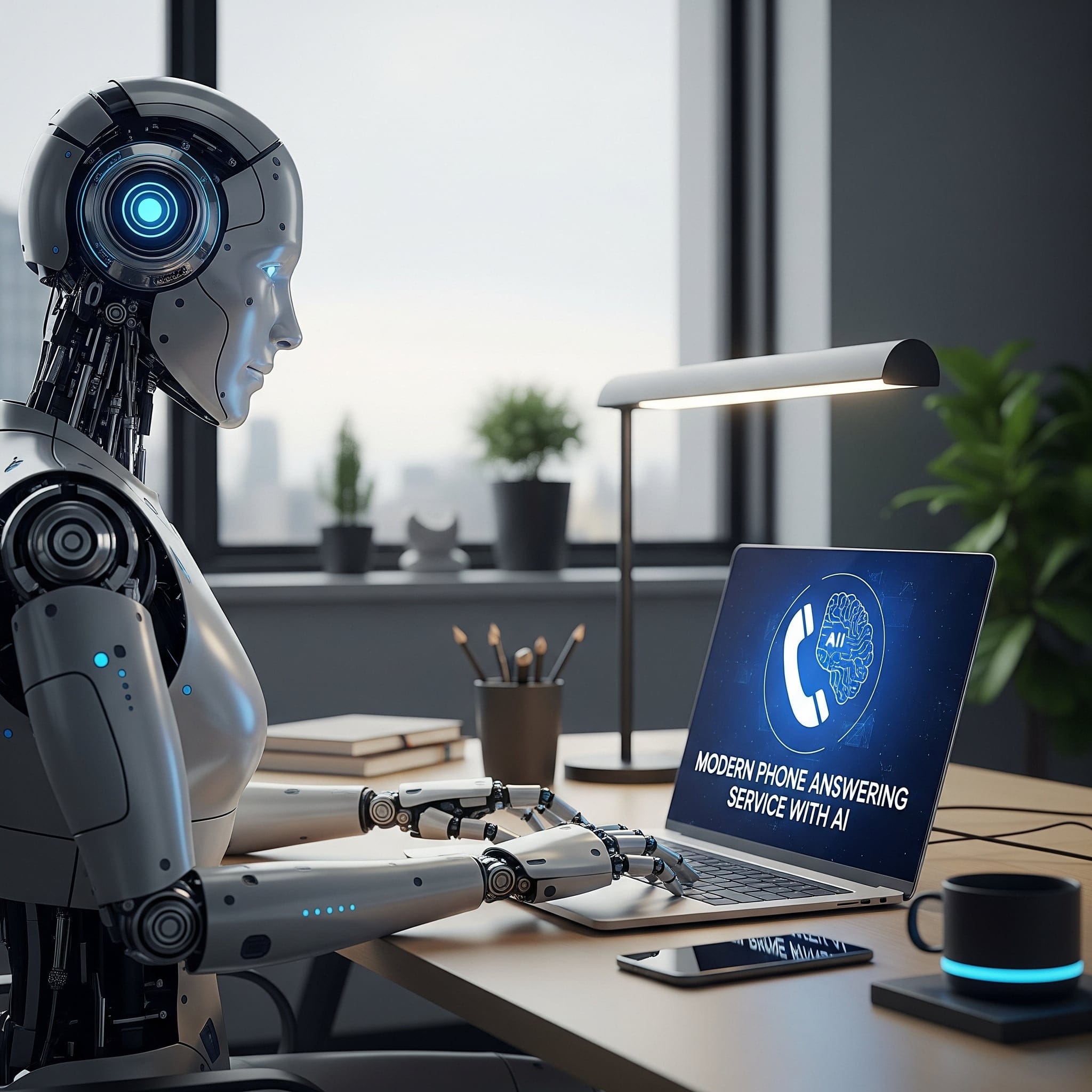 Modern Phone Answering Service with AI-min