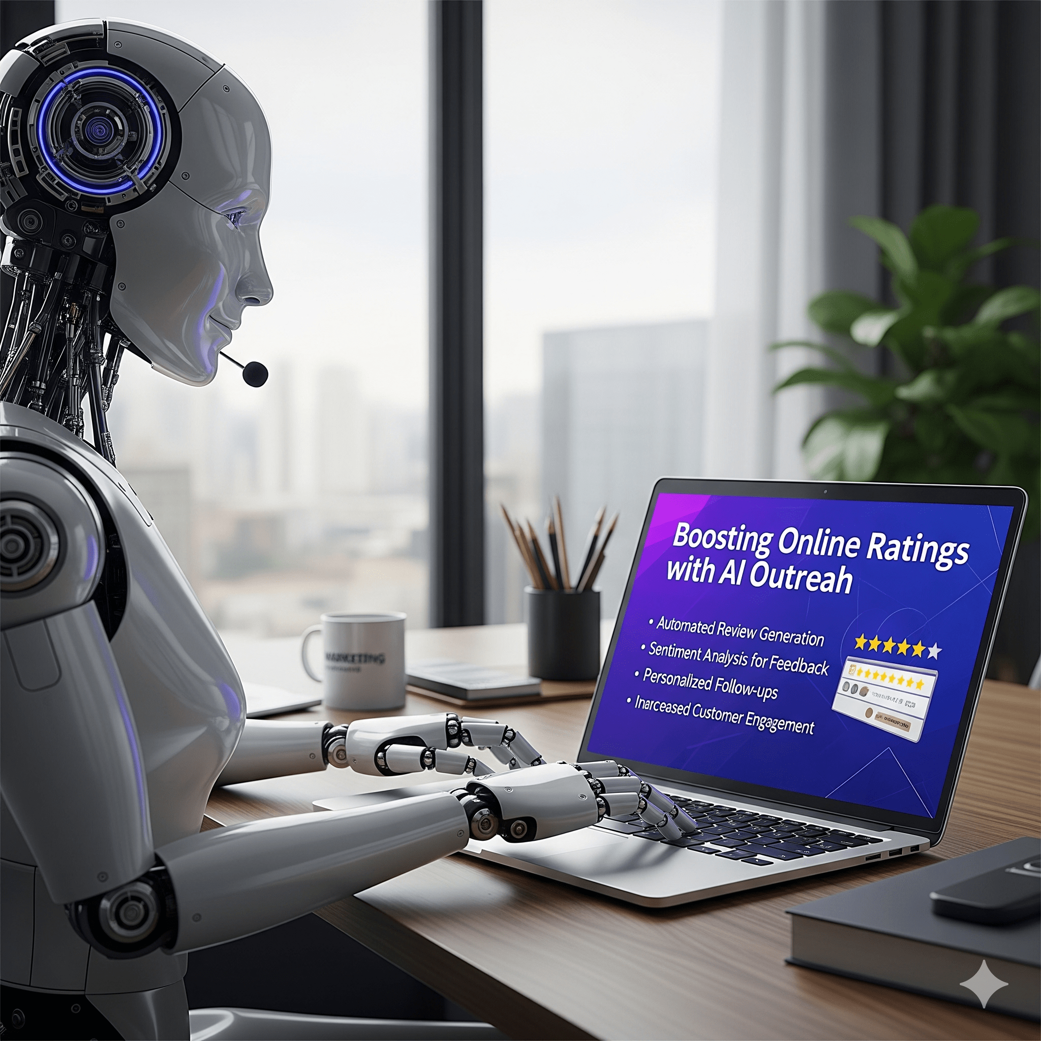 Boosting Online Ratings with AI Outreach-min