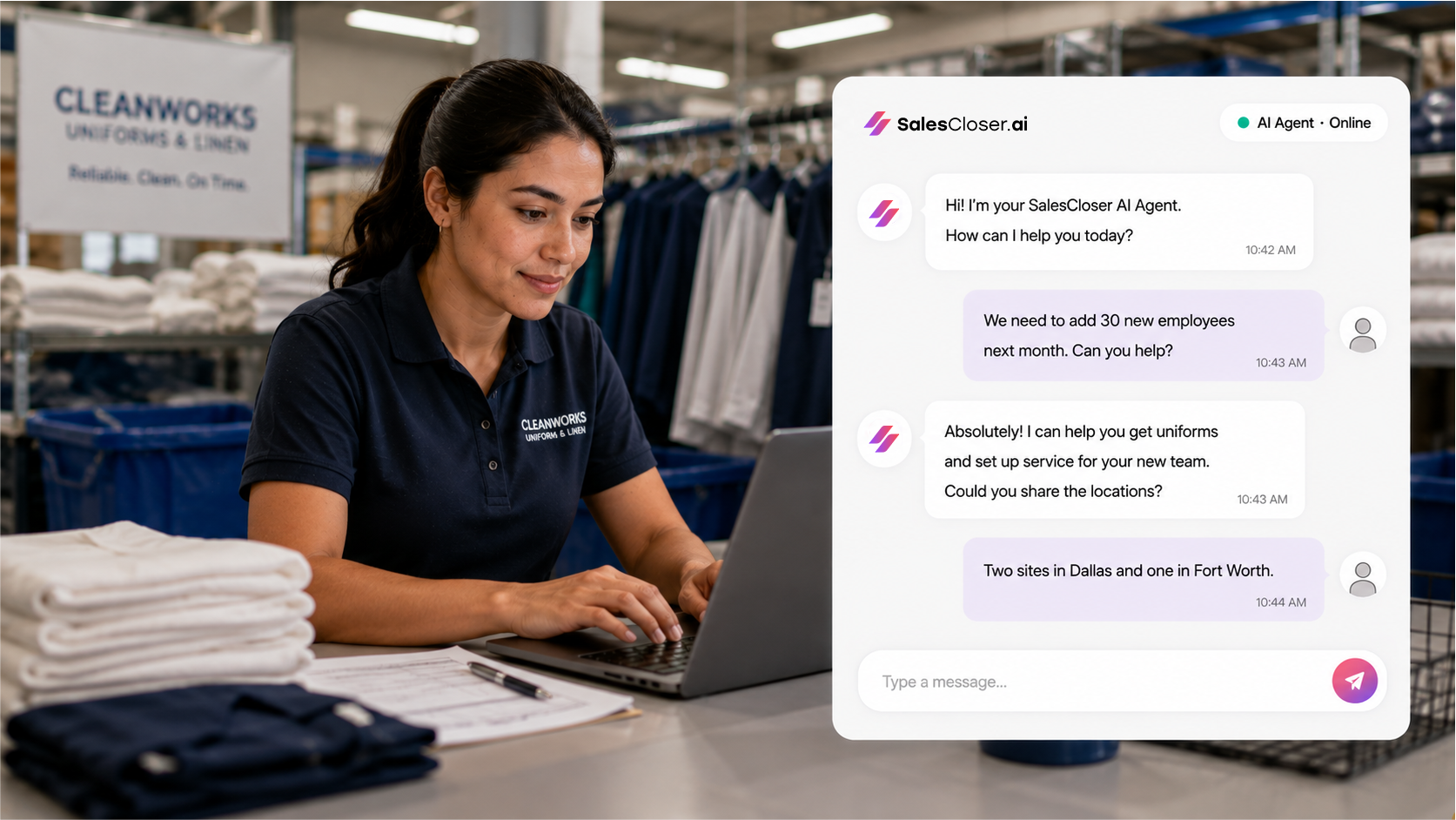 Uniform and Linen Rental Services - How to Automate Sales for Uniform and Linen Rental Services with AI