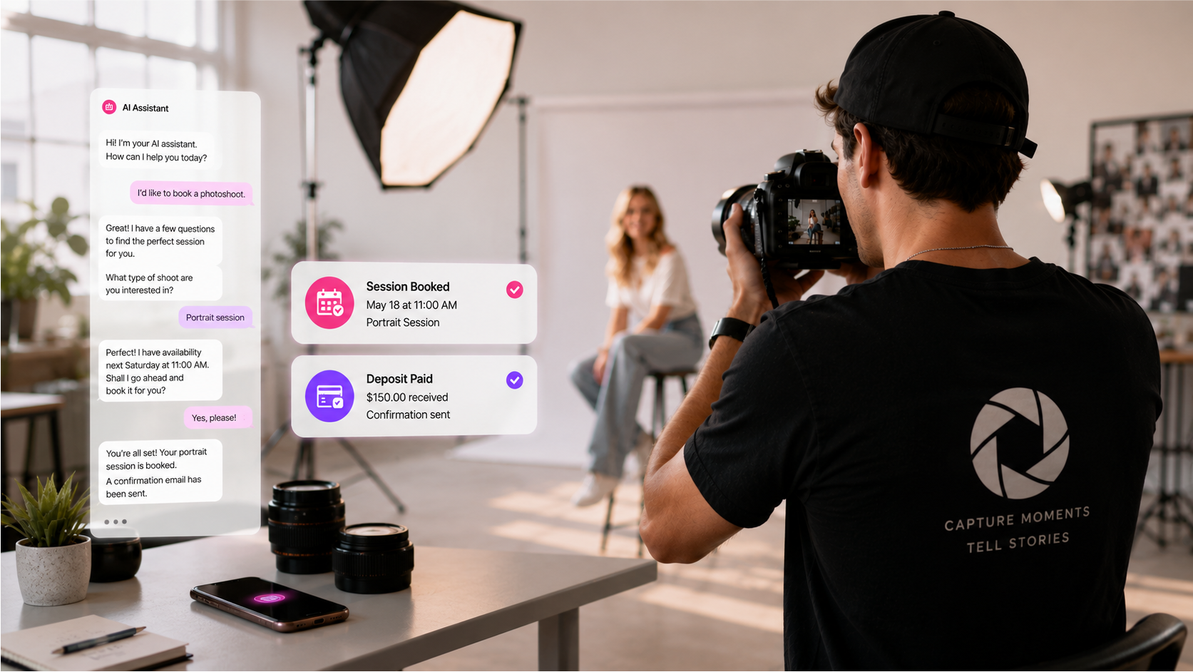 High-Volume Photography Studios - How High-Volume Photography Studios Can Use AI to Automate Bookings & Inquiries High-Volume Photography Studios - How High-Volume Photography Studios Can Use AI to Automate Bookings & Inquiries