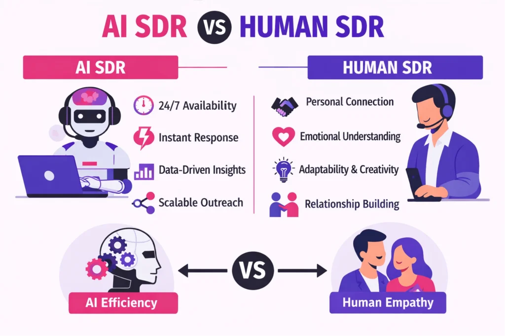 AI SDR vs Human SDR - AI SDR vs Human SDR: Cost, Performance, and When to Use Each