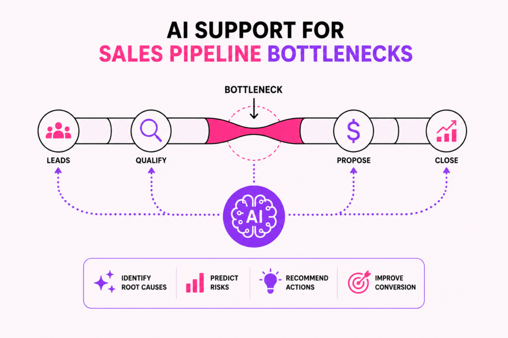 Sales Pipeline Bottlenecks - Using AI to Solve Sales Pipeline Bottlenecks and Improve Revenue Flow AI Support for Sales Pipeline Bottlenecks